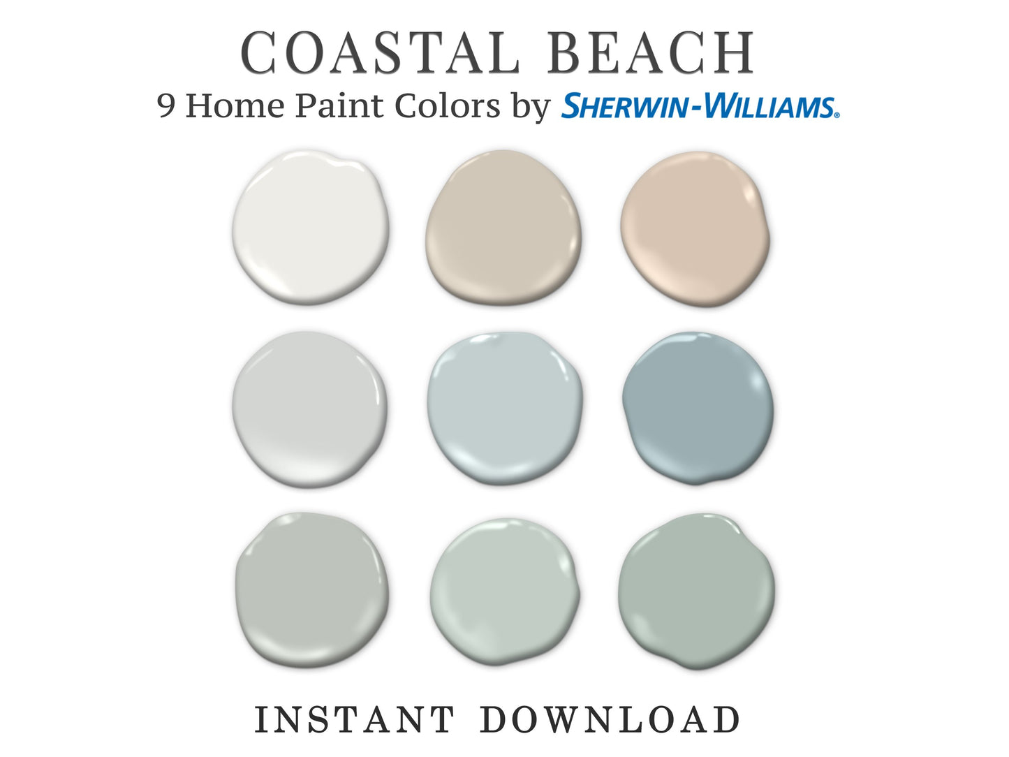 Coastal Beach Paint Palette Sherwin Williams