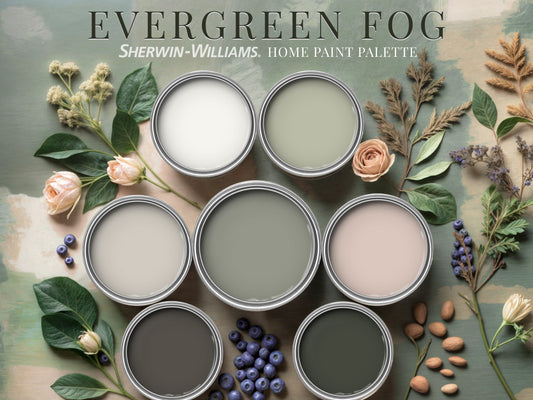 Evergreen Fog Paint Palette Sherwin Williams