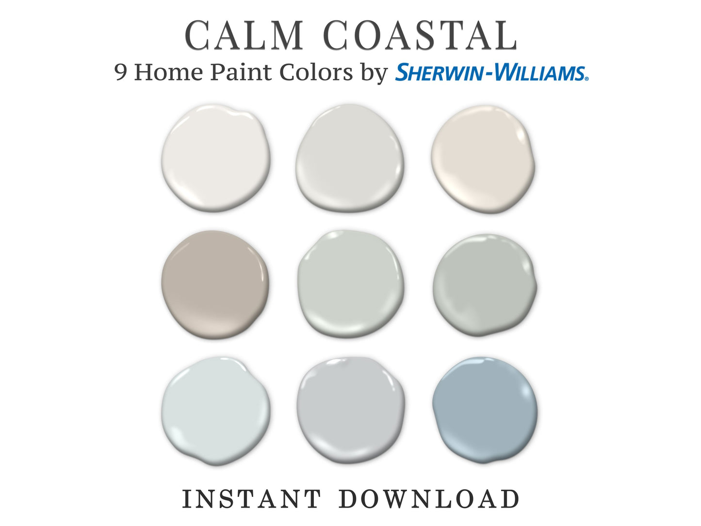 Calm Coastal Paint Palette Sherwin Williams
