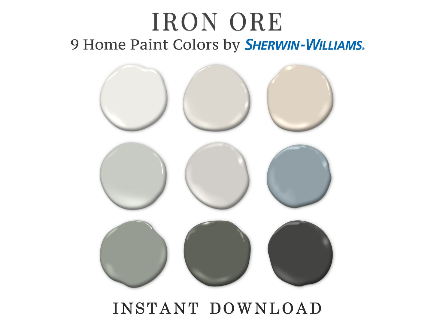 Iron Ore Paint Palette Sherwin Williams