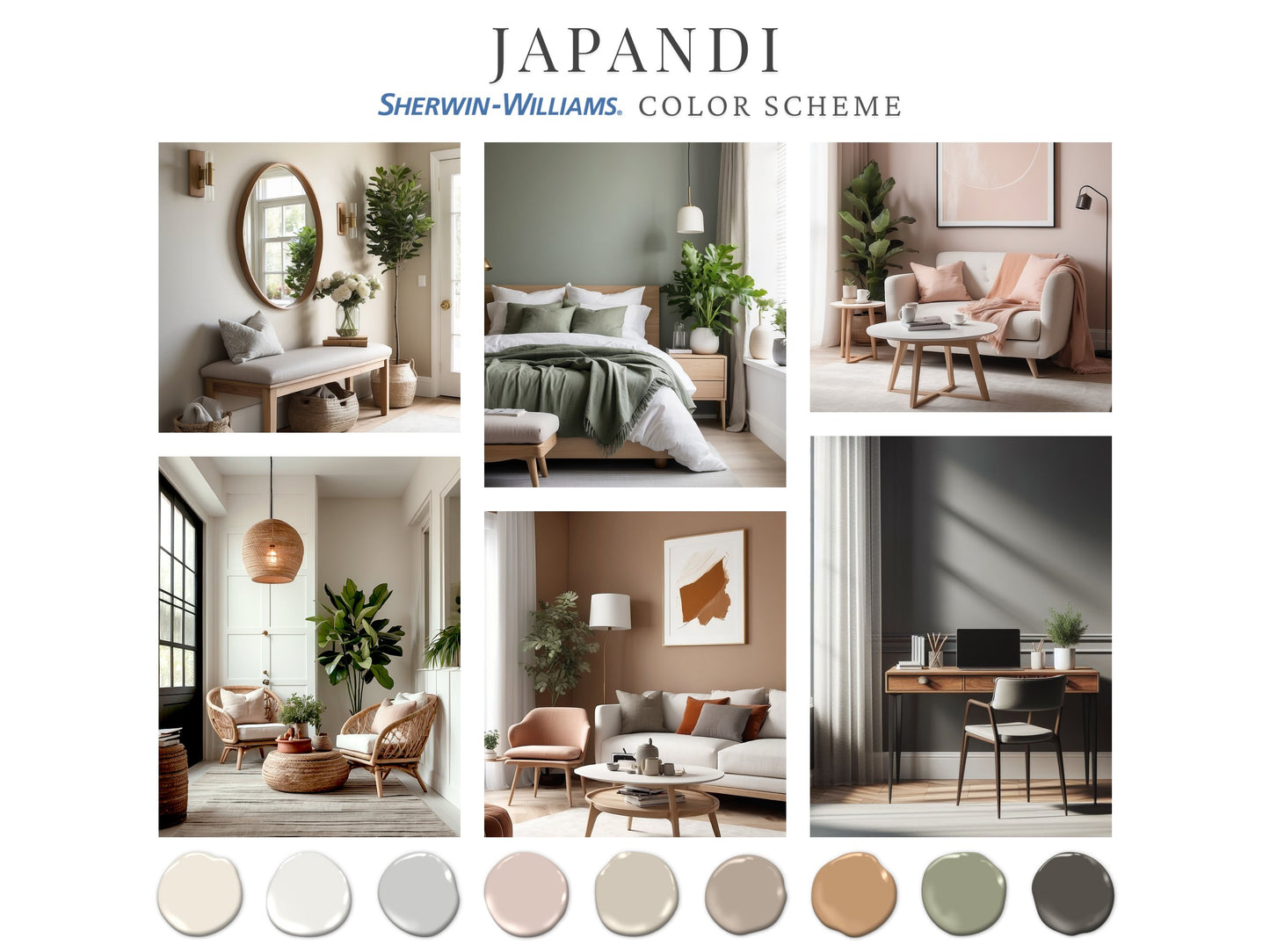 Japandi Paint Palette Sherwin Williams
