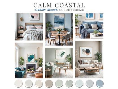 Calm Coastal Paint Palette Sherwin Williams
