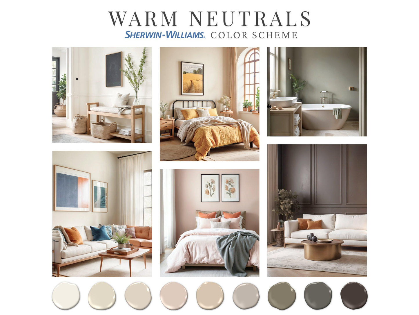 Warm Neutrals Paint Palette Sherwin Williams