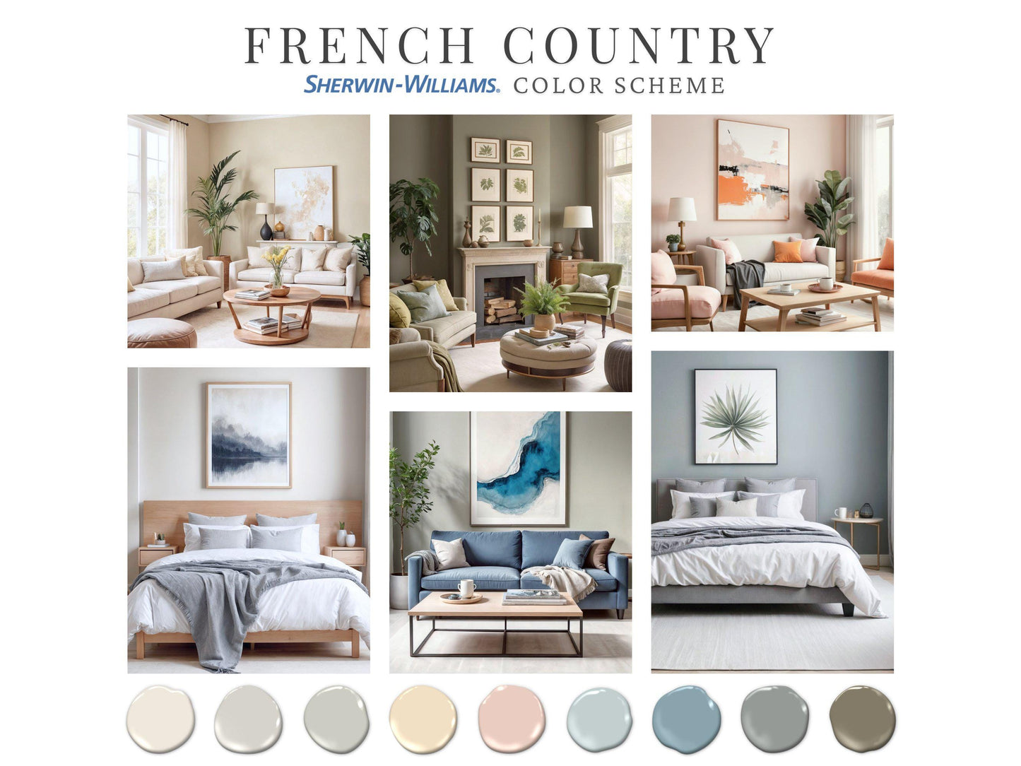 French Country Paint Palette Sherwin Williams