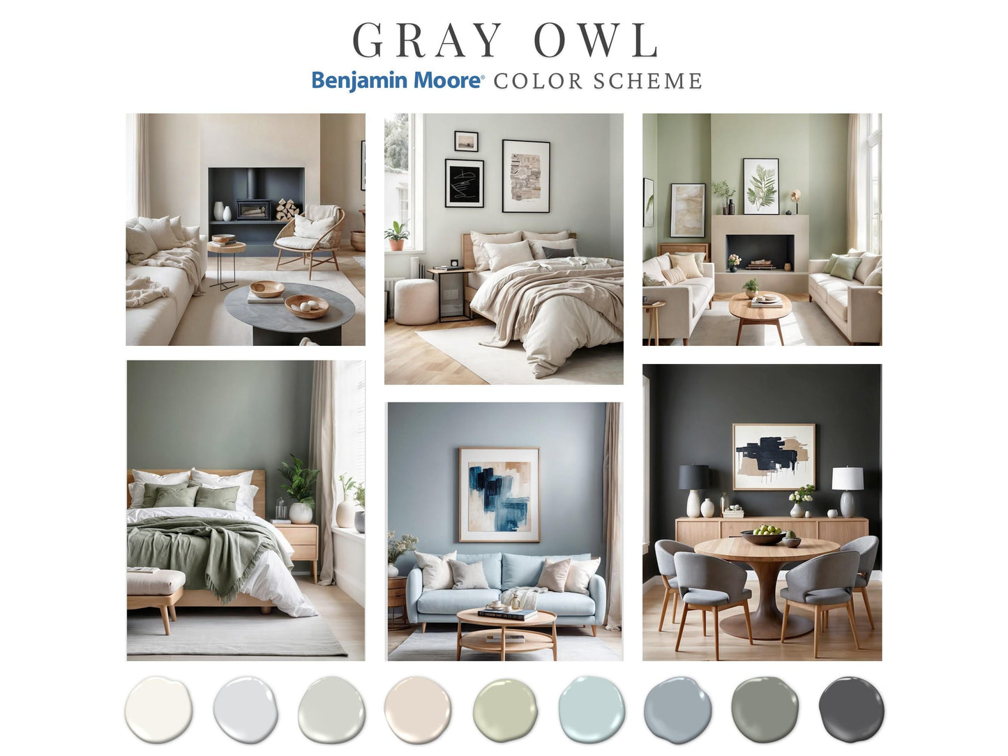 Gray Owl Paint Palette Benjamin Moore