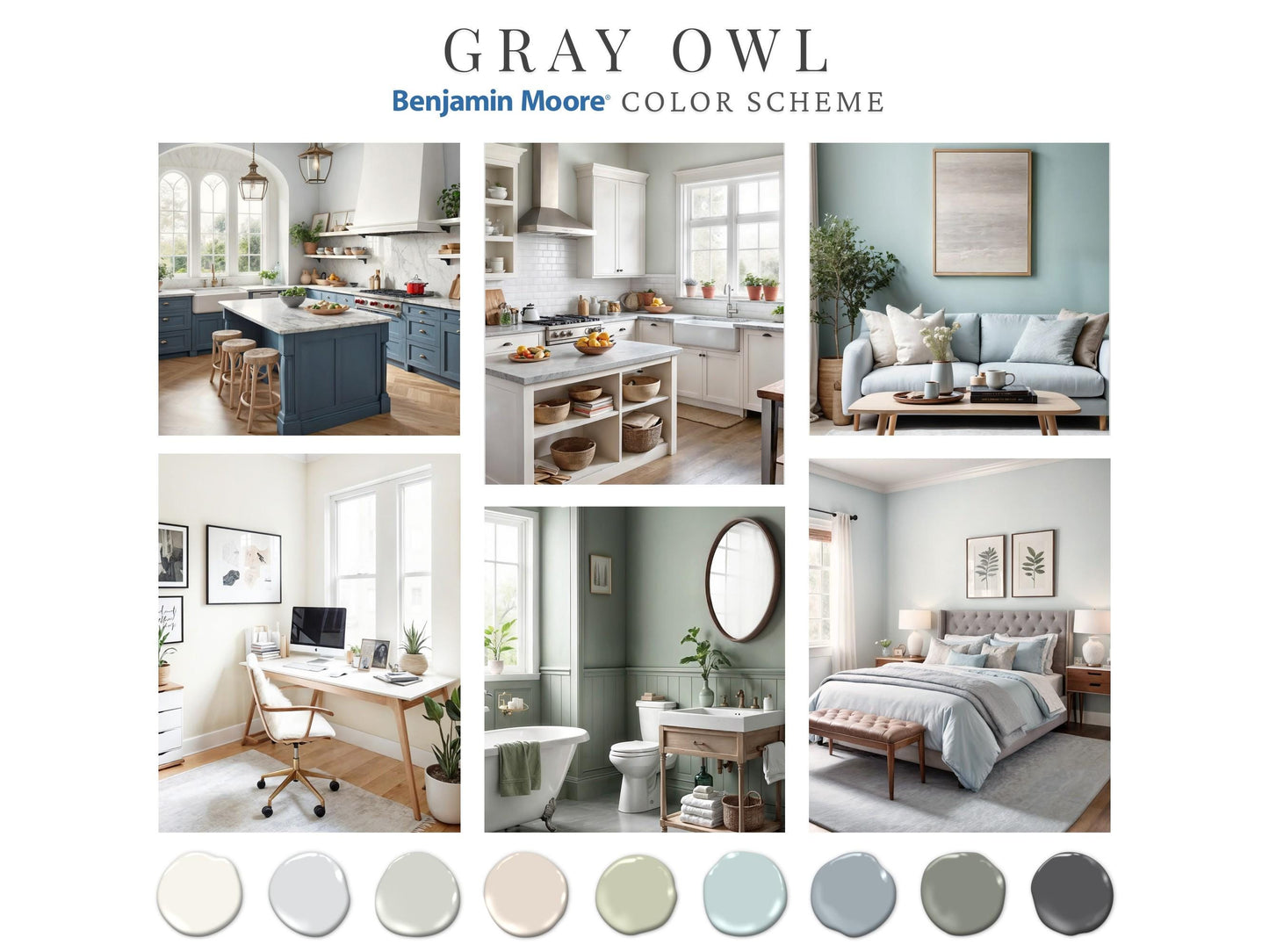 Gray Owl Paint Palette Benjamin Moore