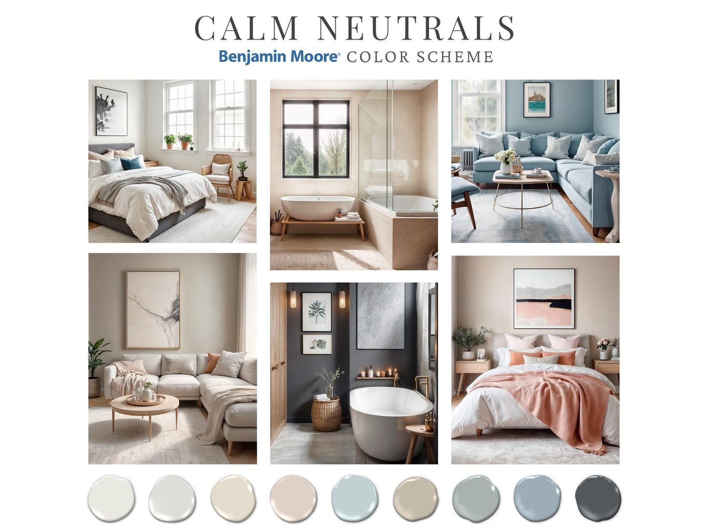 Calm Neutrals Paint Palette Benjamin Moore