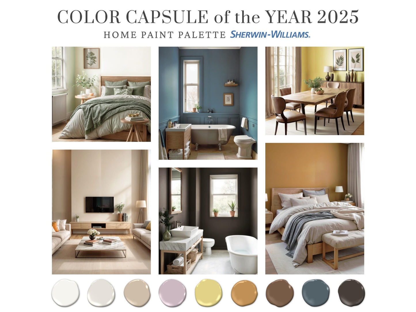 Color Capsule of the year 2025 Paint Palette Sherwin Williams