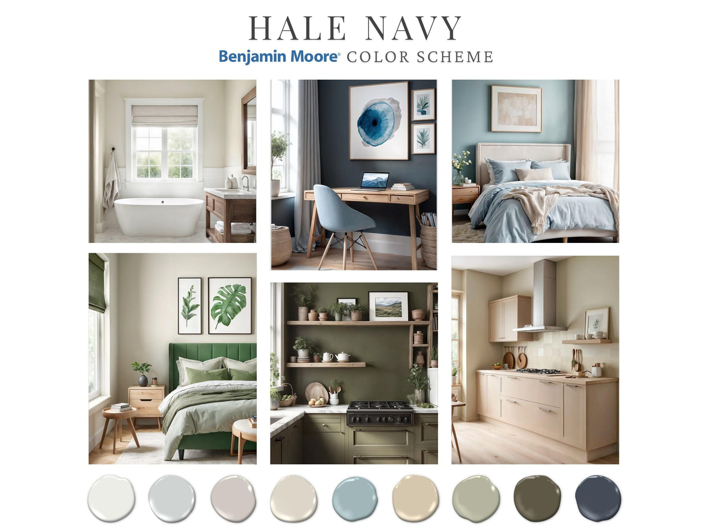 Hale Navy Benjamin Moore Paint Palette