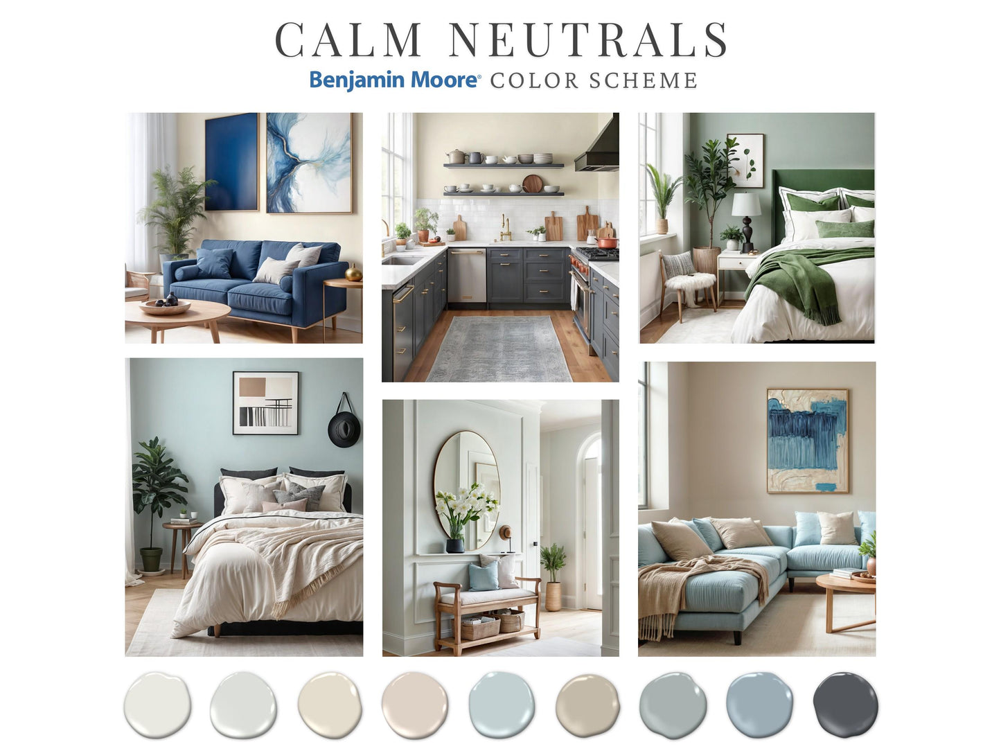 Calm Neutrals Paint Palette Benjamin Moore