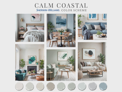 Calm Coastal Paint Palette Sherwin Williams